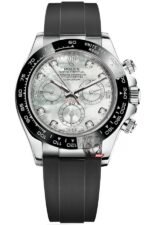 Rolex Cosmograph Daytona Series m116519ln-0026, White Case Natural Mother-of-Pearl Dial with Genuine Diamond Markers Ceramic Bezel, 40mm Size.