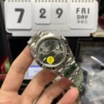 Rolex Datejust Series m126334-0022, Grey Dial with Green Roman Numerals Five-Link Stainless Steel Bracele, 41mm Size. - 图片 4