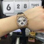 Audemars Piguet Royal Oak Offshore Series 26231OR.ZZ.D003CA.01, Rose Gold Case White Dial Diamond Bezel Rubber Strap, 37mm Size - 图片 6