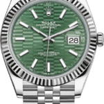 Rolex Datejust Model m126334-0030 (Green Wave Dial) Watch 41mm