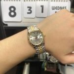 Rolex Datejust Series 178343-63163, Two-Tone Gold Case Silver Dial with Diamond Hour Markers Round Arched Bezel Set with Diamonds, 31mm Size, Five-Link Steel Bracelet. - 图片 6