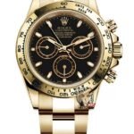 Rolex Cosmograph Daytona Series m116508-0004, Full Gold Case Black Dial Arabic Numerals, 40mm size.