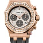 Audemars Piguet Royal Oak Offshore Series 26231OR.ZZ.D003CA.01, Diamond Bezel White Dial Rose Gold Case, 37mm Size.
