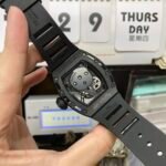 Richard Mille Men's Collection series RM052, Skull Design Black Case Rubber Strap, 42.7??50mm size. - 图片 4