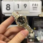 Rolex Datejust Series 178273, Two-Tone Gold Case Black Dial with Diamond Hour Markers, 31mm Size - 图片 3