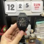 Richard Mille Men's Collection series RM052, Skull Design Black Case Rubber Strap, 42.7??50mm size. - 图片 8