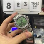 Patek Philippe Nautilus series 57111300A-001, Olive Green Dial with Square Diamond Bezel, 40mm Size. - 图片 10