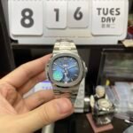 Patek Philippe Nautilus series 57261A-014, Blue Dial Steel Bracelet, Moon Phase Calendar Central Month and Week Display, 40.5mm Size. - 图片 8