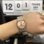 Rolex Datejust Series ?Pink Dial with 18k rose gold case 36mm Size, Five-Link Steel Bracelet. - 图片 5