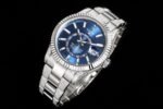 Rolex SKY-DWELLER series Black/BLUE Dial, FULL diamond case, ?,Month Date and GMT Dual Time Zone Functions, 42mm Size. - 图片 3