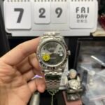 Rolex Datejust Series m126334-0022, Grey Dial with Green Roman Numerals Five-Link Stainless Steel Bracele, 41mm Size. - 图片 2