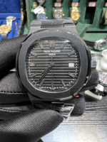 Patek Philippe Nautilus series 5711 all black case BLAKEN modify of "Chrome Hearts style"