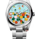 Rolex Oyster Perpetual series m126000-0009, Colorful Ball Tiffany Blue Dial, 36mm size.