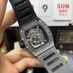 Richard Mille Men's Collection series RM055, Black Ceramic Case with Skeletonized Movement Design, 49.90 x 42.70mm size. - 图片 5