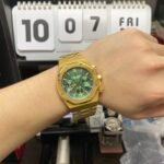 Audemars Piguet Royal Oak Offshore Series 26331BA.OO.1220BA.02, Gold Case Green Dial Stainless Steel Bracelet, 41mm Size. - 图片 6