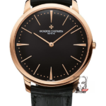 Vacheron Constantin Heritage Collection series 81180000R-9283, Black Dial Rose Gold Case Same Model as High Qiqiang, 40mm size.