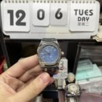 Audemars Piguet Royal Oak Offshore Series 15450ST.OO.1256ST.03, Blue Dial with Leather Strap, 37mm Size.