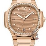 Patek Philippe Nautilus series 71181200R-010, All Rose Gold Case with Diamond Bezel, 35.2mm Size WOMEN