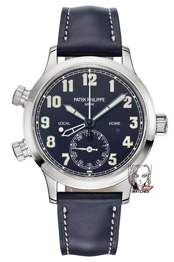 5d9280e22f35daf010fa5eef456a7364.jpg Patek Philippe Complicated Chronograph series 7234G-001, blue dial, Dual Time Zone Function, 37.5mm Size. - 图片 1