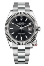 Rolex Datejust Series m126334-0017, Fluted Bezel with Black Dial and Stick Markers, 41mm Size.