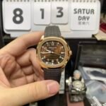 Patek Philippe Aquanaut Series 5167R-001, Rose Gold Case Coffee Dial Brown Strap, 40mm Size. - 图片 14