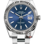 Rolex Datejust Series m126334-0001, Classic Blue Dial Fluted Bezel, 41mm Size.