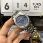 Audemars Piguet Royal Oak Offshore Series 77451ST.ZZ.1361ST.04, Blue Dial Gem-Set Bezel Mechanical Movement, 34mm Size. - 图片 9