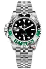 Rolex GMT-Master II series m126720vtnr-0002, Black-Green Bezel "Sprite" Left-Handed, 40mm Size.