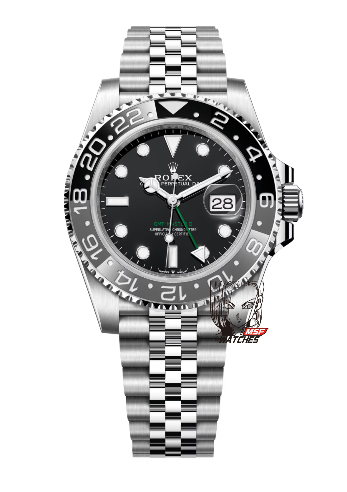 71372e97356cf38fd9527815333e65f4.png Rolex GMT-Master II Series Watch Model 2024 NEW M126710GRNR-0003 40mm - 图片 1