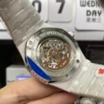 Audemars Piguet Royal Oak Offshore Series 26579CB.OO.1225CB.01, White Ceramic Blue Dial Full Ceramic Case Complete, Date Day Month Moon Phase Functions, 41mm size. - 图片 10