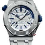Audemars Piguet Royal Oak Offshore Series 15710ST.OO.A010CA.01, White Dial White Rubber Strap, 42mm size.