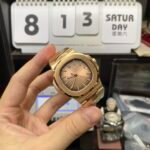 Patek Philippe Nautilus series 57111R-001, Rose Gold Case with Gradient Dark Brown Dial Steel Bracelet, 40mm Size. - 图片 3