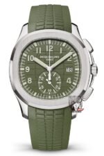 Patek Philippe Aquanaut Series 5968G-010, Khaki Green Dial, 42.2mm size.