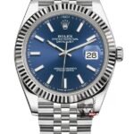 Rolex Datejust Series m126334-0002, Classic Blue Dial Fluted Bezel, 41mm Size.