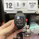 Richard Mille Men's Collection series RM 35-02, Carbon Fiber Case with Fluoroelastomer Strap.