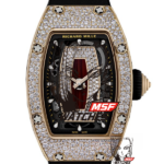 Richard Mille Women's Collection series RM 07-01, Red Lips Full Diamond Design, 45.66 x 31.40mm size.
