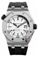 Audemars Piguet Royal Oak Offshore Series 15710ST.OO.A002CA.02, White Dial Rubber Strap, 42mm Size.