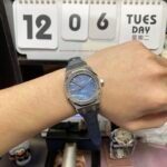 Audemars Piguet Royal Oak Offshore Series 15450ST.OO.1256ST.03, Blue Dial with Leather Strap, 37mm Size. - 图片 5