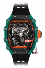 Richard Mille Men's Collection series RM21-02, Carbon Fiber Case, 42.68 x 50.12mm size.