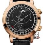 Patek Philippe Complicated Series 6102R-001, Black Dial Gold Case, 44mm Size.