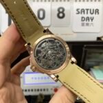 Roger Dubuis Royal Oak Series RDDBEX0395, Rose Gold Case All Hollowed Out with American Alligator Leather Strap, 45mm Size. - 图片 8