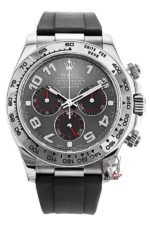 Rolex Cosmograph Daytona Series 116519-0104, Grey Dial with Red Hands Roman Numerals, 40mm size.