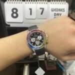 Rolex Cosmograph Daytona Series RAINBOW DAYTONA SLIVER CASE DIAMOND SCALE, 40mm size. - 图片 5