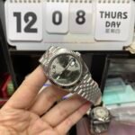 Rolex Datejust Series m126334-0022, Grey Dial with Green Roman Numerals Five-Link Stainless Steel Bracele, 41mm Size. - 图片 3