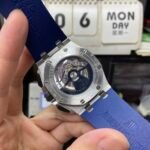 Audemars Piguet Royal Oak Offshore Series 26420TI.OO.A027CA.01, Blue Dial with Blue Rubber Strap, 43mm size. - 图片 4