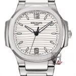 Patek Philippe Nautilus series 71181A-010, White Dial with Steel Bracelet Version, 35.2mm size.