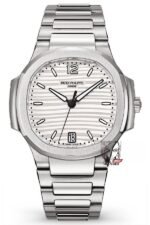 Patek Philippe Nautilus series 71181A-010, White Dial with Steel Bracelet Version, 35.2mm size.