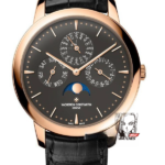 Vacheron Constantin Heritage Collection series 43175000R-B343, Black Dial Rose Gold Case Ultra-Thin Perpetual Calendar, 41mm Size.