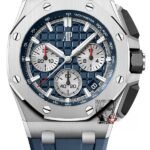 Audemars Piguet Royal Oak Offshore Series 26420TI.OO.A027CA.01, Blue Dial with Blue Rubber Strap, 43mm size.
