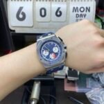 Audemars Piguet Royal Oak Offshore Series 26420TI.OO.A027CA.01, Blue Dial with Blue Rubber Strap, 43mm size. - 图片 6